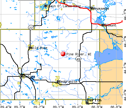 Pine River, WI map