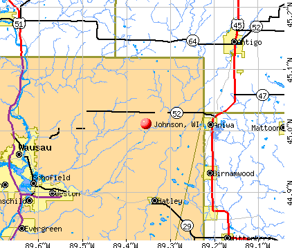 Johnson, WI map