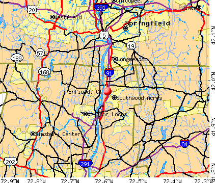 Enfield, CT map
