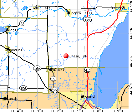 Chase, WI map