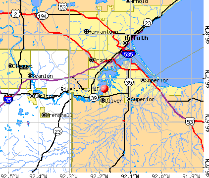 Riverview, WI map