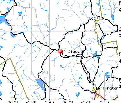 Phillips, ME map