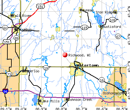 Richwood, WI map