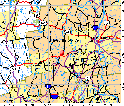 Farmington, CT map