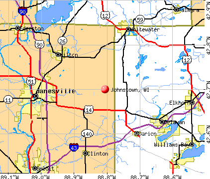 Johnstown, WI map