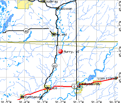 Murry, WI map