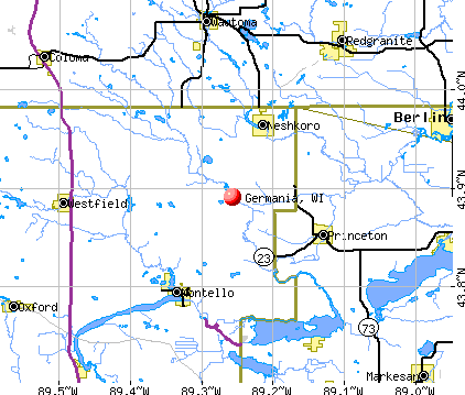 Germania, WI map