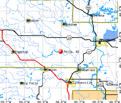 Pella, WI map