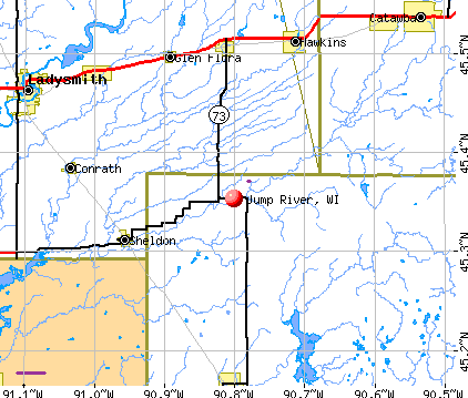 Jump River, WI map