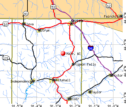 Hale, WI map