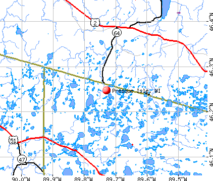 Presque Isle, WI map