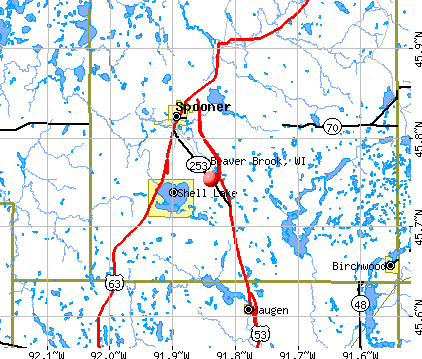 Beaver Brook, WI map