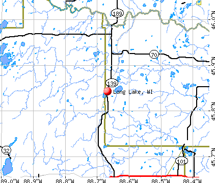 Long Lake, WI map