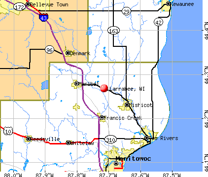 Larrabee, WI map