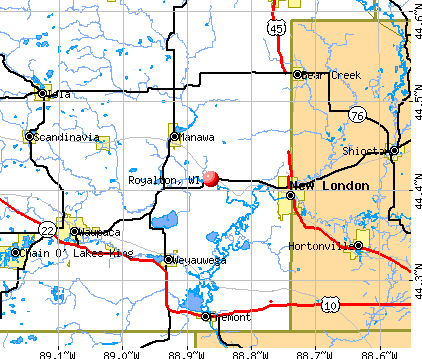 Royalton, WI map