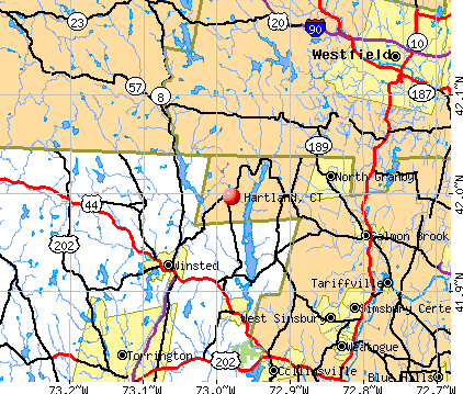 Hartland, CT map