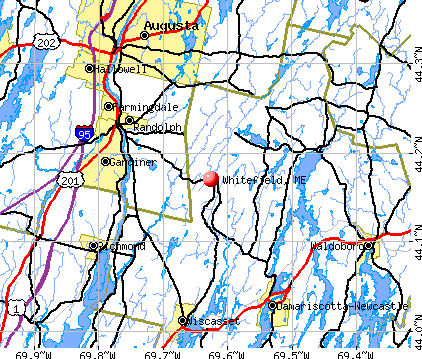 Whitefield, ME map