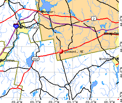 Dixmont, ME map