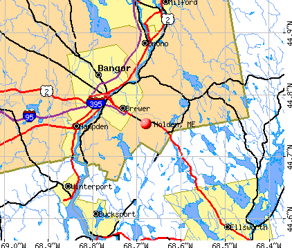 Holden, ME map