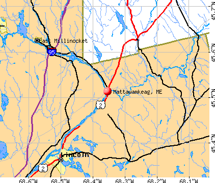 Mattawamkeag, ME map