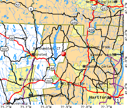 Barkhamsted, CT map