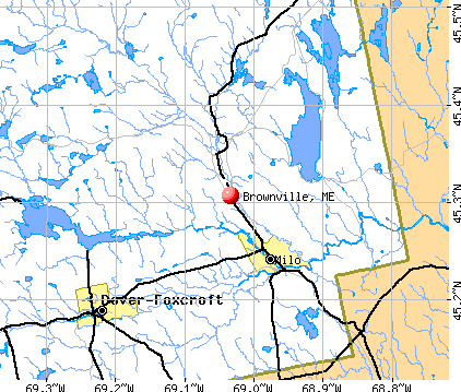 Brownville, ME map