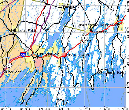Woolwich, ME map