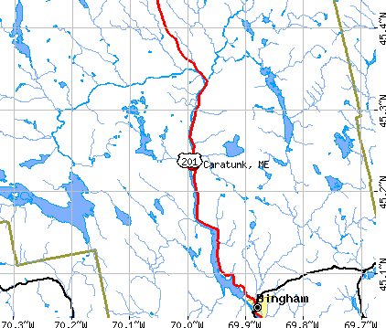 Caratunk, ME map