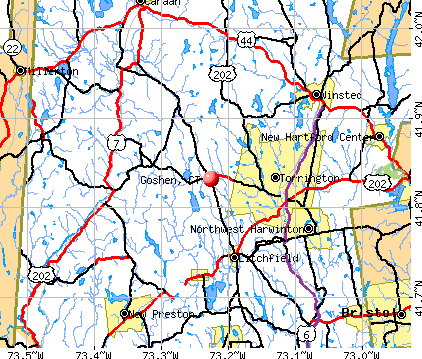Goshen, CT map