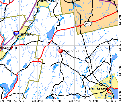 Thorndike, ME map