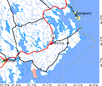 Whiting, ME map