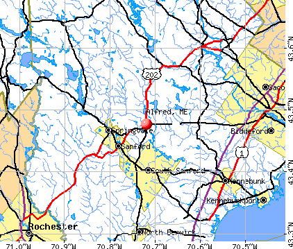 Alfred, ME map