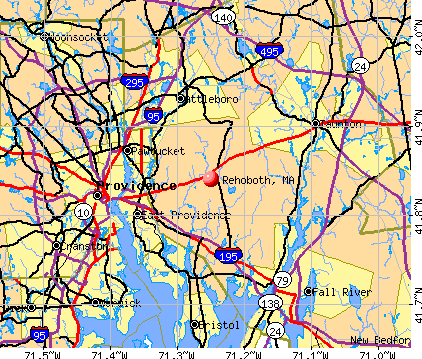 Rehoboth, MA map