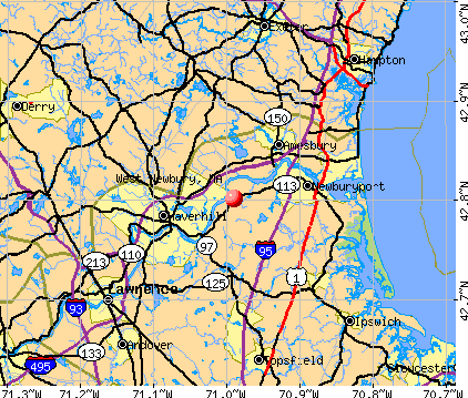 West Newbury, MA map