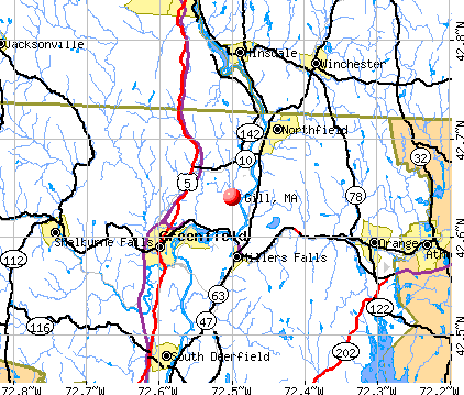 Gill, MA map