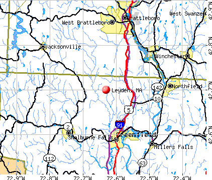 Leyden, MA map