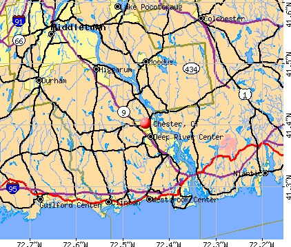 Chester, CT map