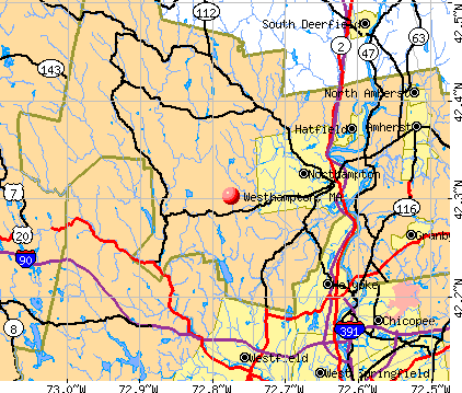 Westhampton, MA map