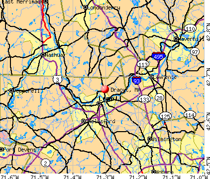 Dracut, MA map