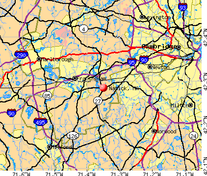 Natick, MA map