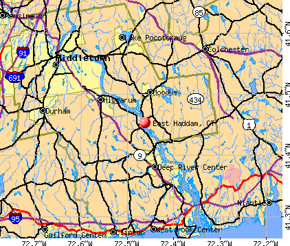 East Haddam, CT map