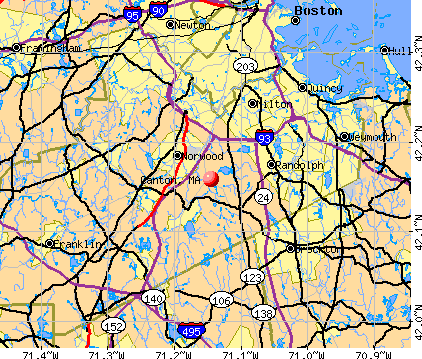 Canton, MA map