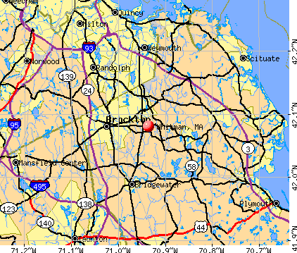 Whitman, MA map