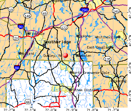 Dudley, MA map