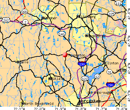 Princeton, MA map