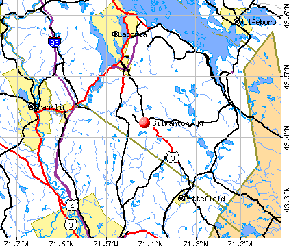 Gilmanton, NH map