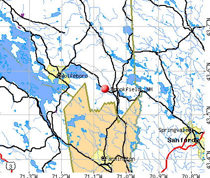 Brookfield, NH map