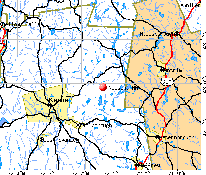 Nelson, NH map