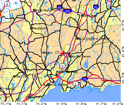 Hamden, CT map