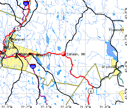 Canaan, NH map